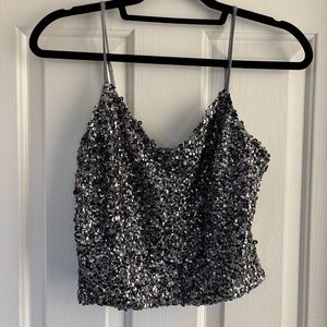 Express Sequin Crop Top
